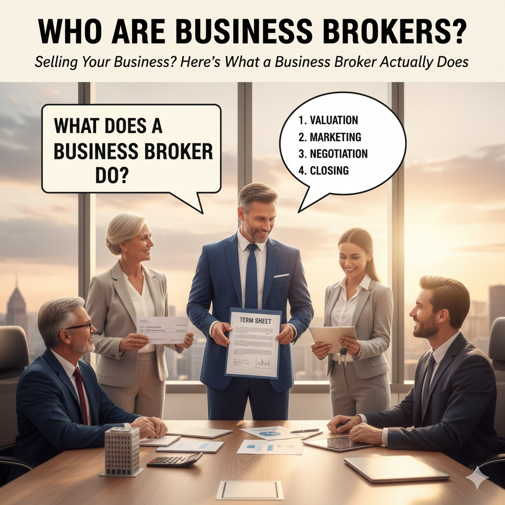 Who Are Business Brokers? Selling Your Business? Here’s What a Business Broker Actually Does